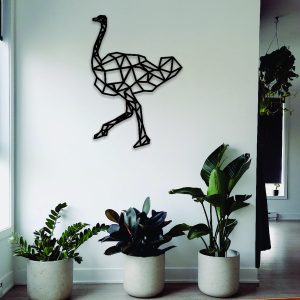 Ostrich Geometric Dรฉcor