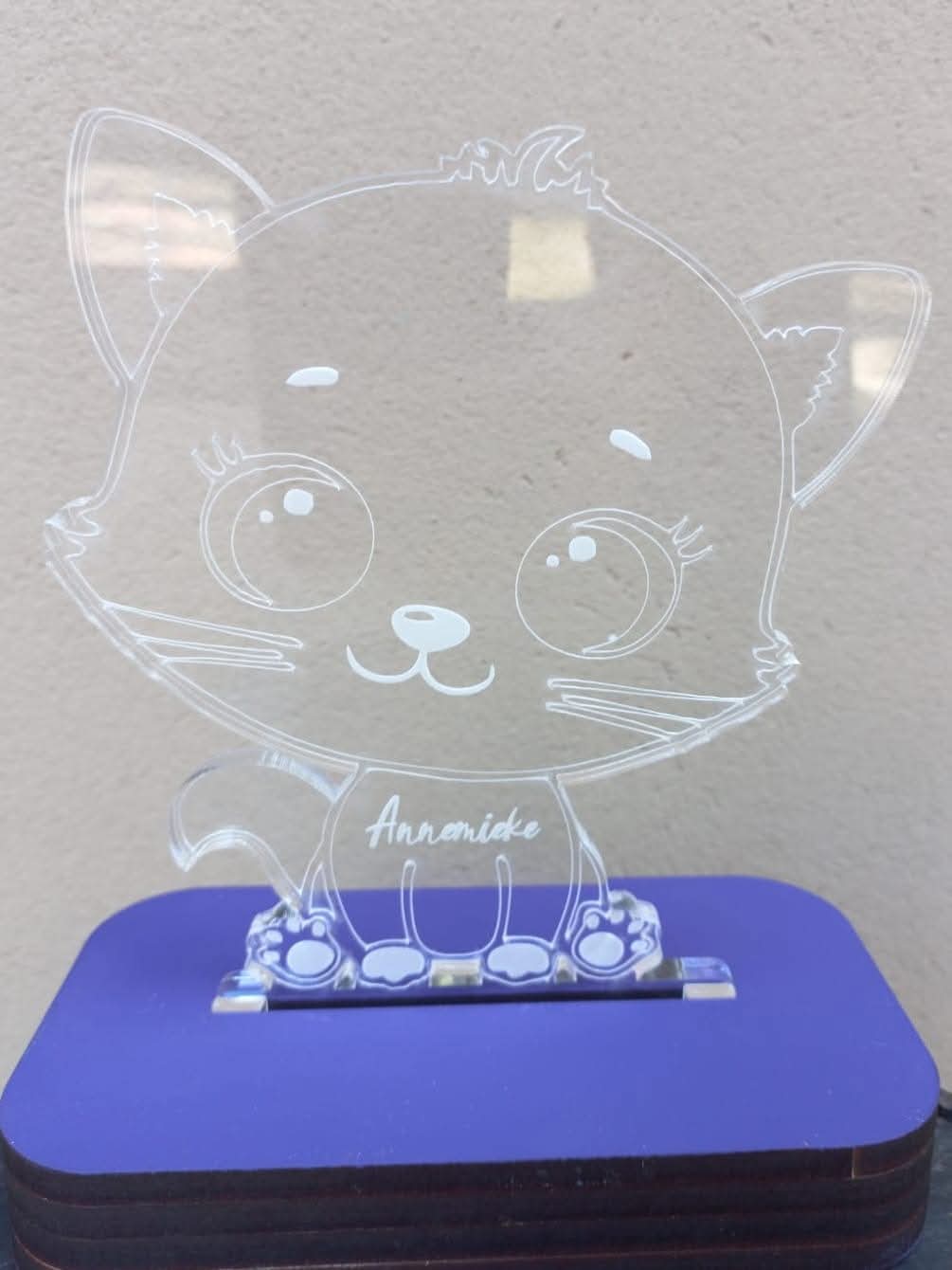 Personlised Night Light - Kitten